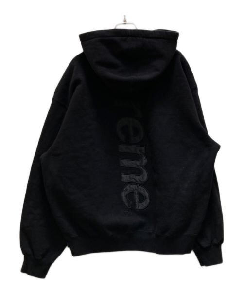 SUPREME（シュプリーム）SUPREME (シュプリーム) サテンアップリケフーディ ブラック サイズ:Mの古着・服飾アイテム