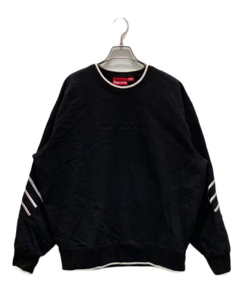 SUPREME（シュプリーム）Supreme (シュプリーム) ストレッチクルーネック スウェット ブラック×ホワイト サイズ:Mの古着・服飾アイテム