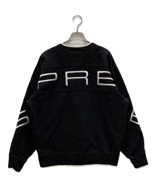 SUPREME（シュプリーム）Supreme (シュプリーム) ストレッチクルーネック スウェット ブラック×ホワイト サイズ:Mの古着・服飾アイテム