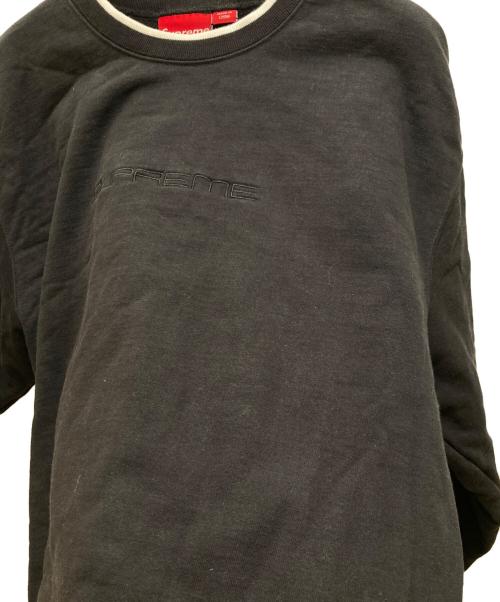 SUPREME（シュプリーム）Supreme (シュプリーム) ストレッチクルーネック スウェット ブラック×ホワイト サイズ:Mの古着・服飾アイテム