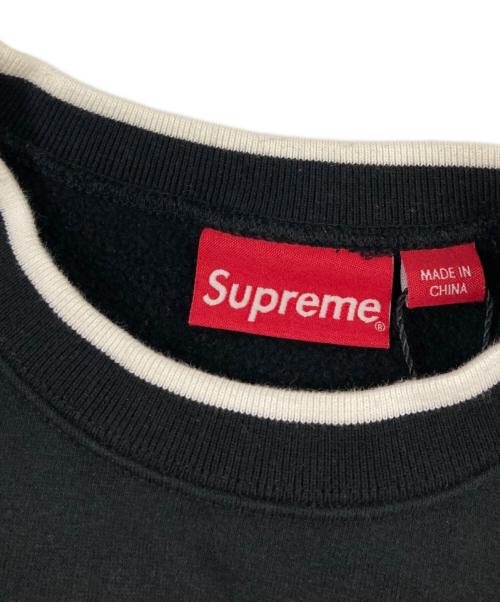 SUPREME（シュプリーム）Supreme (シュプリーム) ストレッチクルーネック スウェット ブラック×ホワイト サイズ:Mの古着・服飾アイテム