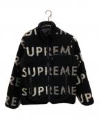 SUPREMEシュプリーム）の古着「リバーシブルロゴフリースジャケット」｜ブラック