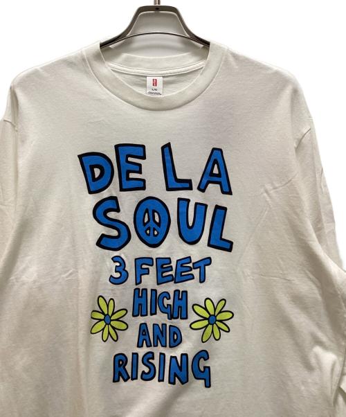 LEVI'S（リーバイス）LEVI'S (リーバイス) De La Soul (デラソウル) コラボ 3 FEET HIGH WHITE Tシャツ ホワイト×ブルー サイズ:Lの古着・服飾アイテム