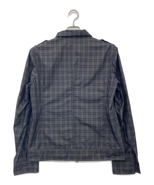 BURBERRY BLACK LABEL（バーバリーブラックレーベル）BURBERRY BLACK LABEL (バーバリーブラックレーベル) ダブルジップチェックジャケット グレー サイズ:Ⅼの古着・服飾アイテム