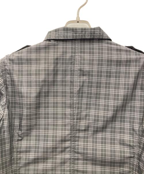 BURBERRY BLACK LABEL（バーバリーブラックレーベル）BURBERRY BLACK LABEL (バーバリーブラックレーベル) ダブルジップチェックジャケット グレー サイズ:Ⅼの古着・服飾アイテム