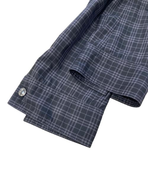 BURBERRY BLACK LABEL（バーバリーブラックレーベル）BURBERRY BLACK LABEL (バーバリーブラックレーベル) ダブルジップチェックジャケット グレー サイズ:Ⅼの古着・服飾アイテム