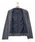 中古・古着 BURBERRY BLACK LABEL (バーバリーブラックレーベル) ダブルジップチェックジャケット グレー サイズ:Ⅼ：9000円