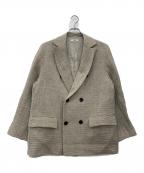 sabyサバイ）の古着「ウールリネン ダブルガーゼジャケット」｜ベージュ