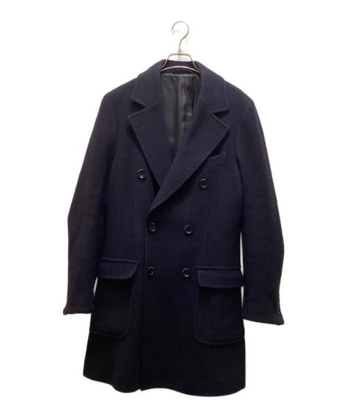 NO BRAND（ノーブランド）NO BRAND (ノーブランド) ダブルウールコート ネイビー サイズ:Lの古着・服飾アイテム