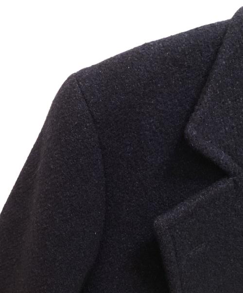 NO BRAND（ノーブランド）NO BRAND (ノーブランド) ダブルウールコート ネイビー サイズ:Lの古着・服飾アイテム