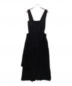 yohji yamamoto+noirヨウジヤマモトプリュスノアール）の古着「ウールサロペット」｜ブラック