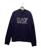 EMPORIO ARMANIエンポリオアルマーニ）の古着「ロゴプリントスウエット」｜ネイビー