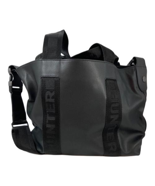 HUNTER（ハンター）HUNTER (ハンター) ラバライズドレザー2WAYバッグ ブラックの古着・服飾アイテム