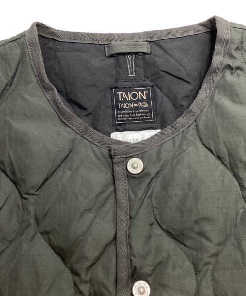 TAION（タイオン）TAION (タイオン) ミリタリー クルーネック ダウンジャケット グレー サイズ:XLの古着・服飾アイテム