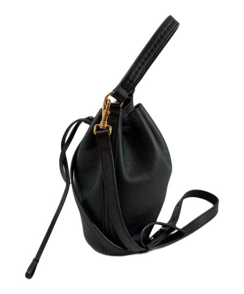 TOD'S（トッズ）TOD'S (トッズ) 2WAYレザー バケットバッグ ブラックの古着・服飾アイテム