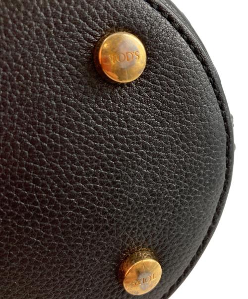 TOD'S（トッズ）TOD'S (トッズ) 2WAYレザー バケットバッグ ブラックの古着・服飾アイテム