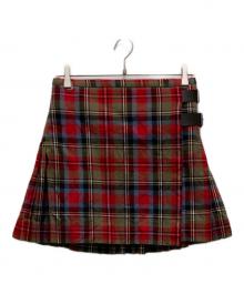 Vivienne Westwood RED LABEL（ヴィヴィアンウエストウッドレッドレーベル）の古着「ミニキルトチェックスカート」｜レッド