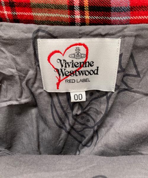 Vivienne Westwood RED LABEL（ヴィヴィアンウエストウッドレッドレーベル）Vivienne Westwood RED LABEL (ヴィヴィアンウエストウッドレッドレーベル) ミニキルトチェックスカート レッド サイズ:00の古着・服飾アイテム