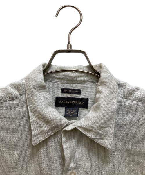 BANANA REPUBLIC（バナナリパブリック）BANANA REPUBLIC (バナナリパブリック) リネンオープンカラーシャツ グリーン サイズ:Mの古着・服飾アイテム