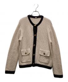 Mila Owen（ミラオーウェン）の古着「フラップポケット付金釦ニットカーデ」｜ホワイト