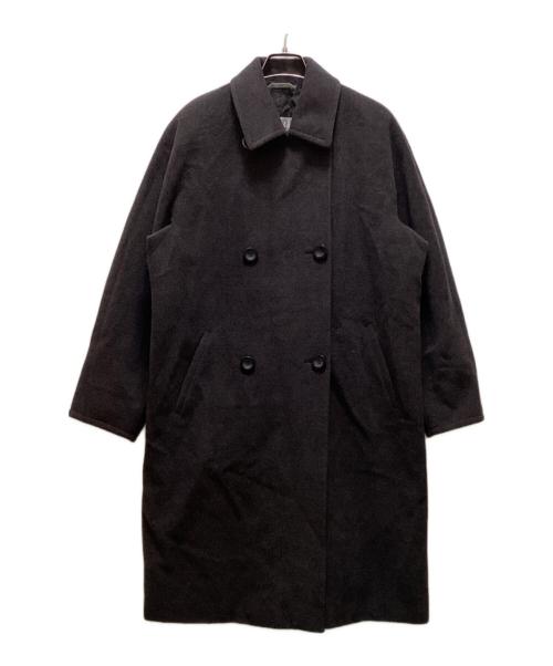 MaxMara（マックスマーラ）MaxMara (マックスマーラ) ウールダブルブレスト ロングコート グレー サイズ:36の古着・服飾アイテム