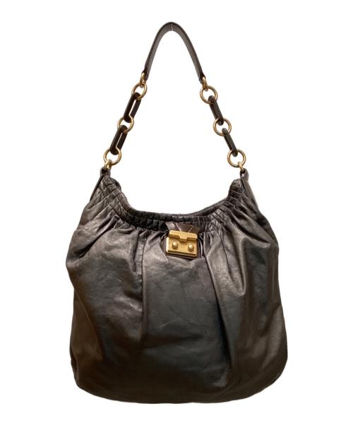 Marc by Marc Jacobs（マークバイマークジェイコブス）Marc by Marc Jacobs (マークバイマークジェイコブス) レザーショルダーバッグ グレーの古着・服飾アイテム