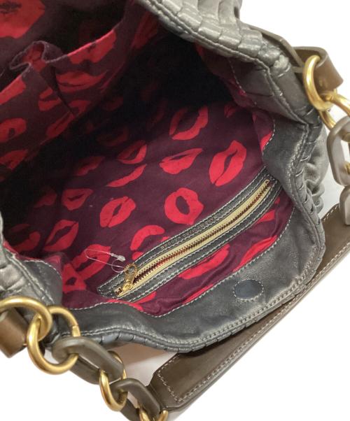 Marc by Marc Jacobs（マークバイマークジェイコブス）Marc by Marc Jacobs (マークバイマークジェイコブス) レザーショルダーバッグ グレーの古着・服飾アイテム