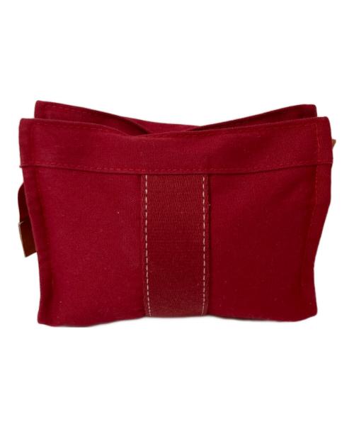 HERMES（エルメス）HERMES (エルメス) ドーヴィル ミニハンドポーチ レッドの古着・服飾アイテム