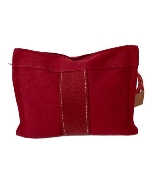 HERMES（エルメス）HERMES (エルメス) ドーヴィル ミニハンドポーチ レッドの古着・服飾アイテム