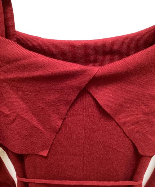 PROPORTION BODY DRESSING（プロポーションボディドレッシング）PROPORTION BODY DRESSING (プロポーションボディドレッシング) オフショルリブニットワンピース レッド サイズ:M 未使用品の古着・服飾アイテム