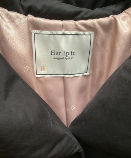 HER LIP TO（ハーリップトゥ）Her lip to (ハーリップトゥ) Madison Quilted Short Coat ブラック サイズ:Ⅿの古着・服飾アイテム