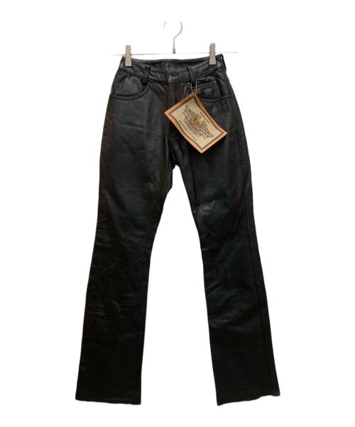 HARLEY-DAVIDSON（ハーレーダビッドソン）HARLEY-DAVIDSON (ハーレーダビッドソン) カウレザーパンツ ブラック サイズ:2 未使用品の古着・服飾アイテム