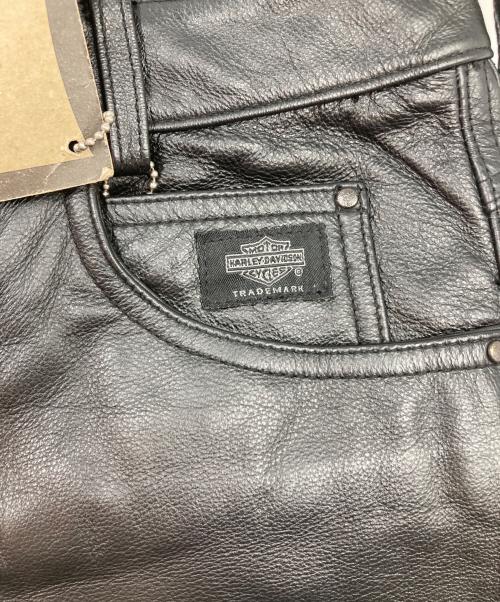 HARLEY-DAVIDSON（ハーレーダビッドソン）HARLEY-DAVIDSON (ハーレーダビッドソン) カウレザーパンツ ブラック サイズ:2 未使用品の古着・服飾アイテム