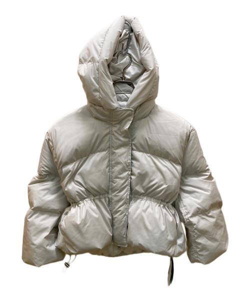 FRAY ID（フレイ アイディー）FRAY ID (フレイ アイディー) フードドロストショートダウンコート グレー 未使用品の古着・服飾アイテム