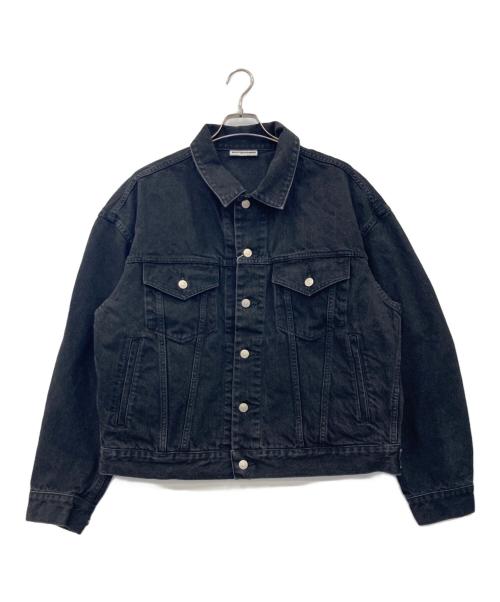 SOFTHYPHEN（ソフトハイフン）SOFTHYPHEN (ソフトハイフン) TUCKED DETAIL DENIM JACKET ブラック サイズ:4 未使用品の古着・服飾アイテム