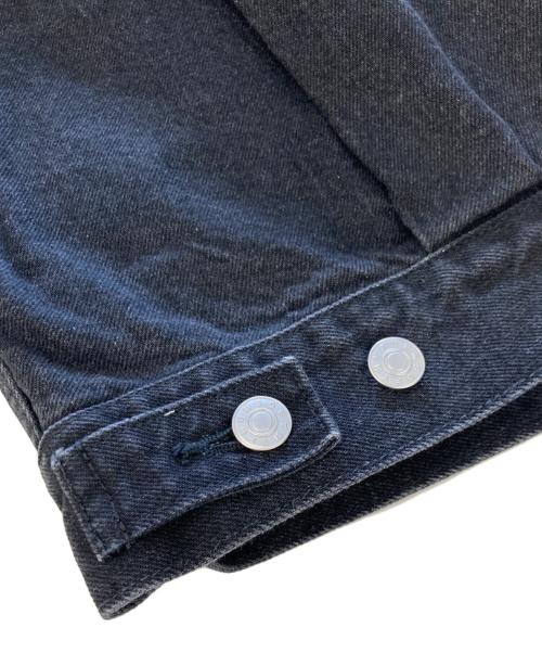 SOFTHYPHEN（ソフトハイフン）SOFTHYPHEN (ソフトハイフン) TUCKED DETAIL DENIM JACKET ブラック サイズ:4 未使用品の古着・服飾アイテム