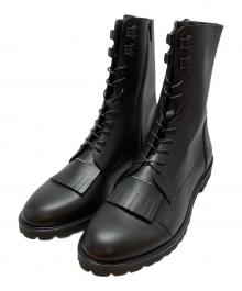 SOFTHYPHEN×SAKIAS（ソフトハイフン×サキアス）の古着「5-LESレザーブーツ」｜ブラック