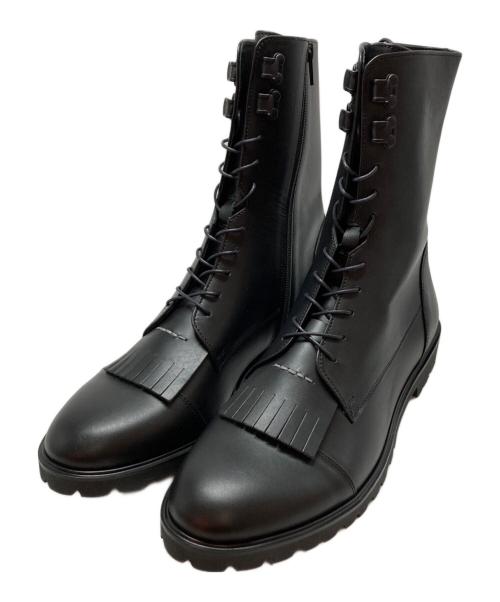 SOFTHYPHEN（ソフトハイフン）SOFTHYPHEN (ソフトハイフン) SAKIAS (サキアス) 5-LESレザーブーツ ブラック サイズ:27の古着・服飾アイテム