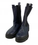 carmen salasカルメンサラス）の古着「サイドゴアブーツ」｜ネイビー