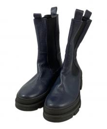 carmen salas（カルメンサラス）の古着「サイドゴアブーツ」｜ネイビー