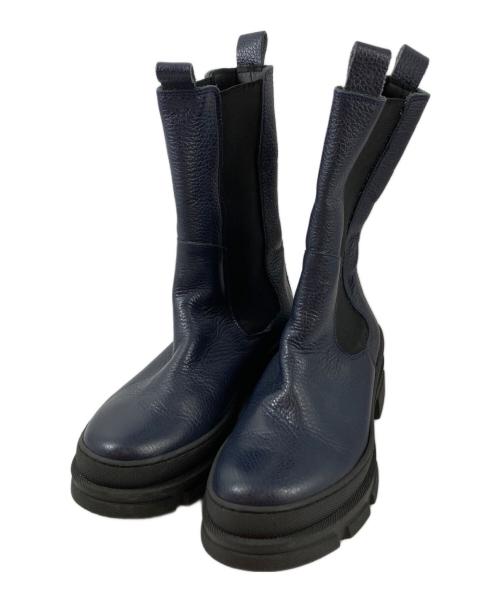 carmen salas（カルメンサラス）Carmen Salas (カルメンサラス) サイドゴアブーツ ネイビー サイズ:39の古着・服飾アイテム