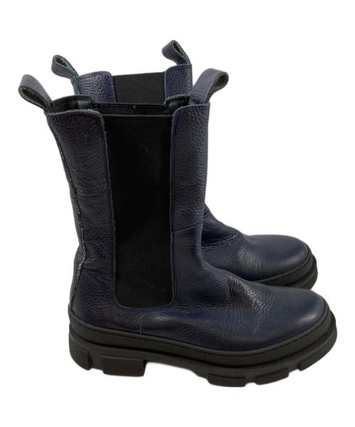 carmen salas（カルメンサラス）Carmen Salas (カルメンサラス) サイドゴアブーツ ネイビー サイズ:39の古着・服飾アイテム