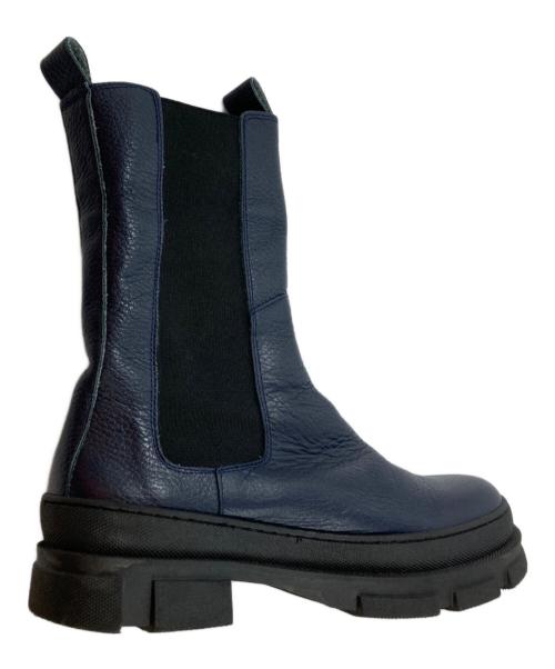 carmen salas（カルメンサラス）Carmen Salas (カルメンサラス) サイドゴアブーツ ネイビー サイズ:39の古着・服飾アイテム