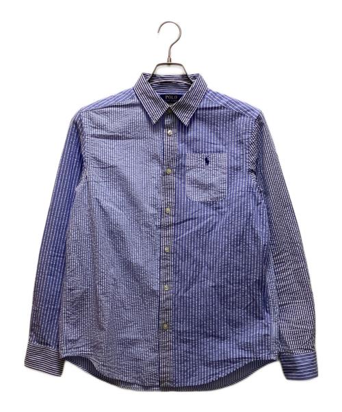 POLO RALPH LAUREN（ポロ・ラルフローレン）POLO RALPH LAUREN (ポロ・ラルフローレン) ストライプシャツ ブルー サイズ:XLの古着・服飾アイテム