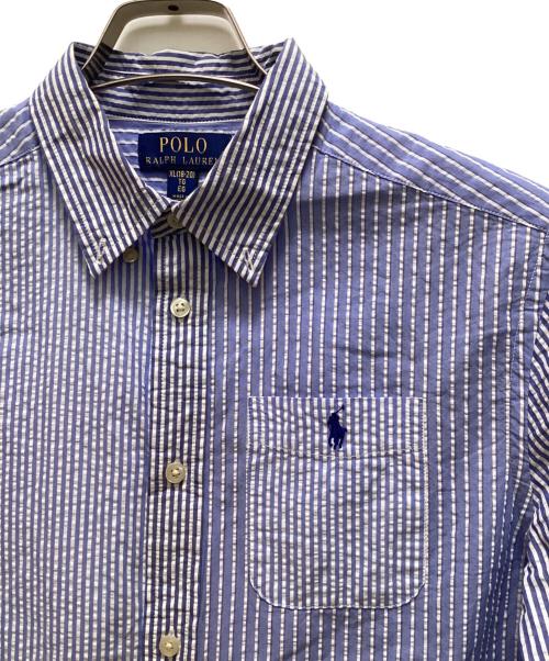 POLO RALPH LAUREN（ポロ・ラルフローレン）POLO RALPH LAUREN (ポロ・ラルフローレン) ストライプシャツ ブルー サイズ:XLの古着・服飾アイテム