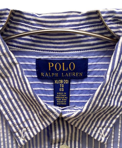 POLO RALPH LAUREN（ポロ・ラルフローレン）POLO RALPH LAUREN (ポロ・ラルフローレン) ストライプシャツ ブルー サイズ:XLの古着・服飾アイテム
