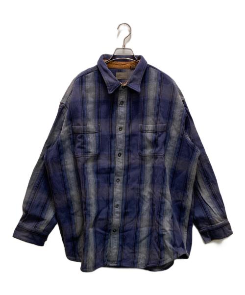 ST JOHN'S BAY（セントジョンズベイ）ST JOHN'S BAY (セントジョンズベイ) BRAWNY チェックシャツ ブルー サイズ:3XLの古着・服飾アイテム