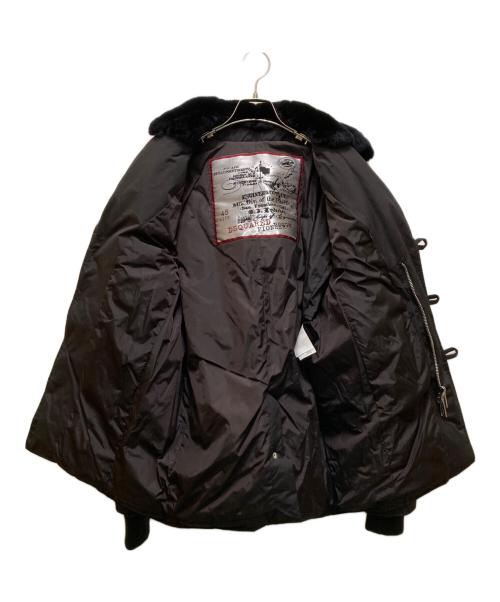 DSQUARED2（ディースクエアード）DSQUARED2 (ディースクエアード) ファーダウンジャケット ブラック サイズ:48の古着・服飾アイテム