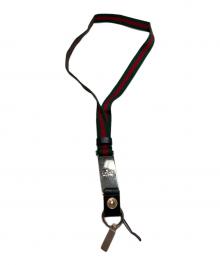 GUCCI（グッチ）の古着「シェリーライン ネックストラップ」｜グリーン×レッド