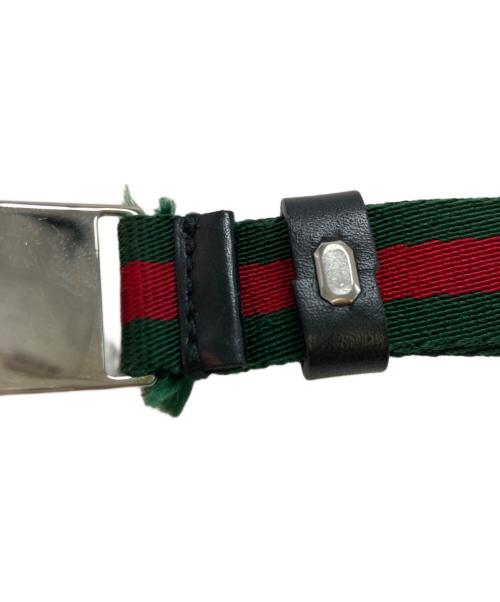GUCCI（グッチ）GUCCI (グッチ) シェリーライン ネックストラップ グリーン×レッドの古着・服飾アイテム